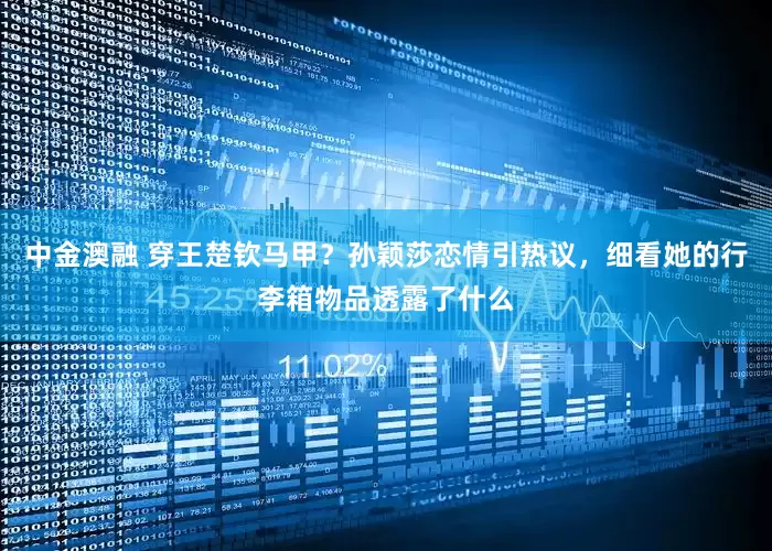中金澳融 穿王楚钦马甲？孙颖莎恋情引热议，细看她的行李箱物品透露了什么